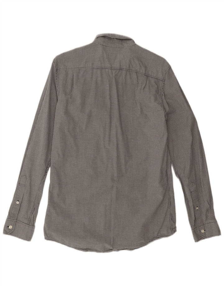 Jack Wills Ανδρικό πουκάμισο Classic Fit Μικρό μαύρο βαμβακερό Gingham