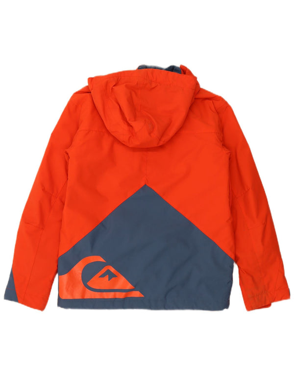 QUIKSILVER Boys Graphic Windbreaker Jacket 11-12 Years Medium Red