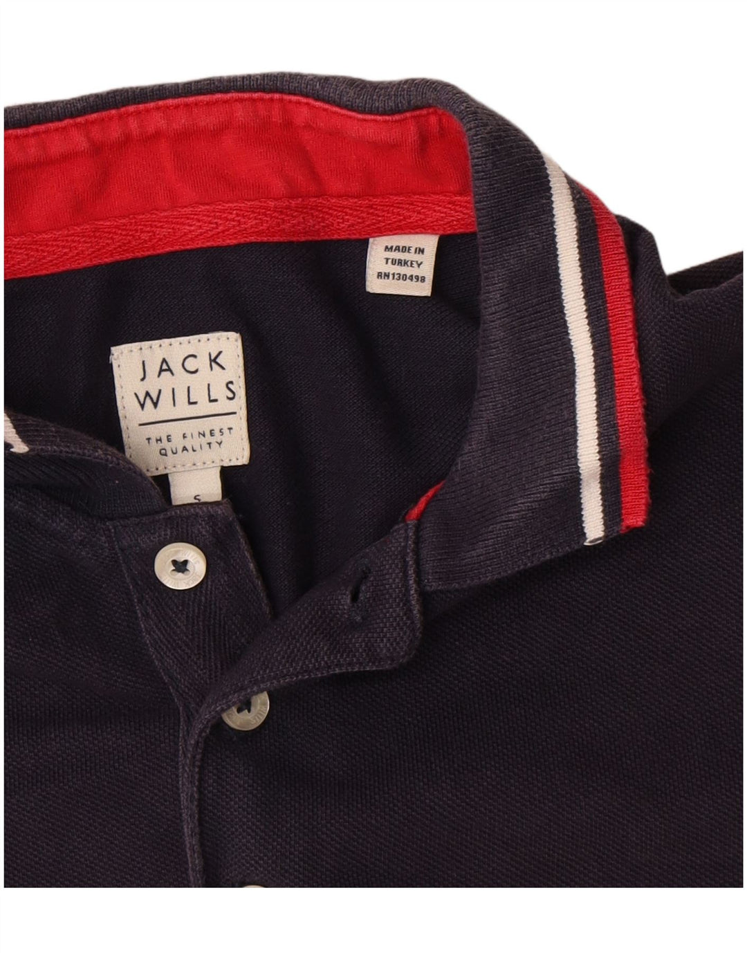 Ανδρικό μπλουζάκι πόλο Jack Wills Μικρό μπλε ναυτικό βαμβακερό