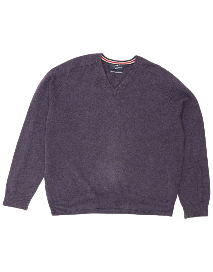 Ανδρικό πουλόβερ Marks & Spencer Blue Harbor με V-Neck Jumper Medium Purple