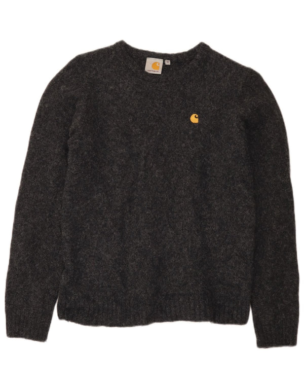 Πουλόβερ Carhartt Boys Crew Neck Jumper 7-8 Years Medium Grey Wool