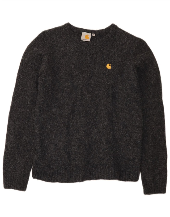 Πουλόβερ Carhartt Boys Crew Neck Jumper 7-8 Years Medium Grey Wool