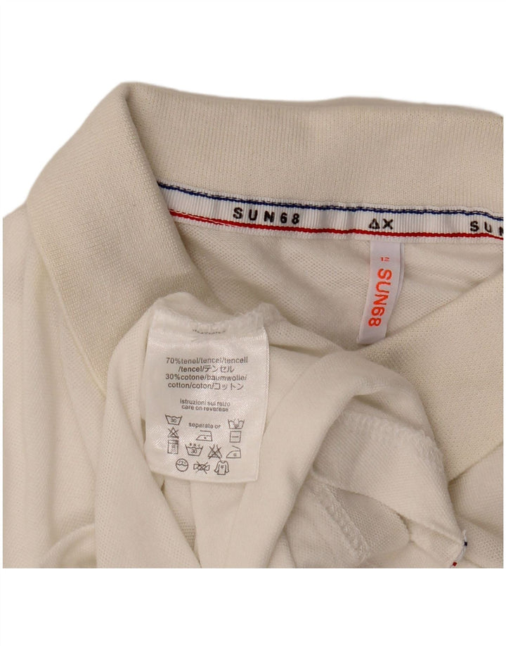 Sun68 Μπλουζάκι πόλο αγοριών 11-12 ετών Λευκό Tencel