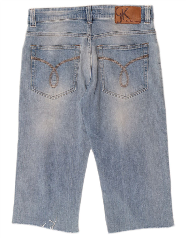 Calvin Klein Γυναικεία Slim Regular Fit Τζιν Capri W29 Μεσαίο μπλε βαμβακερό