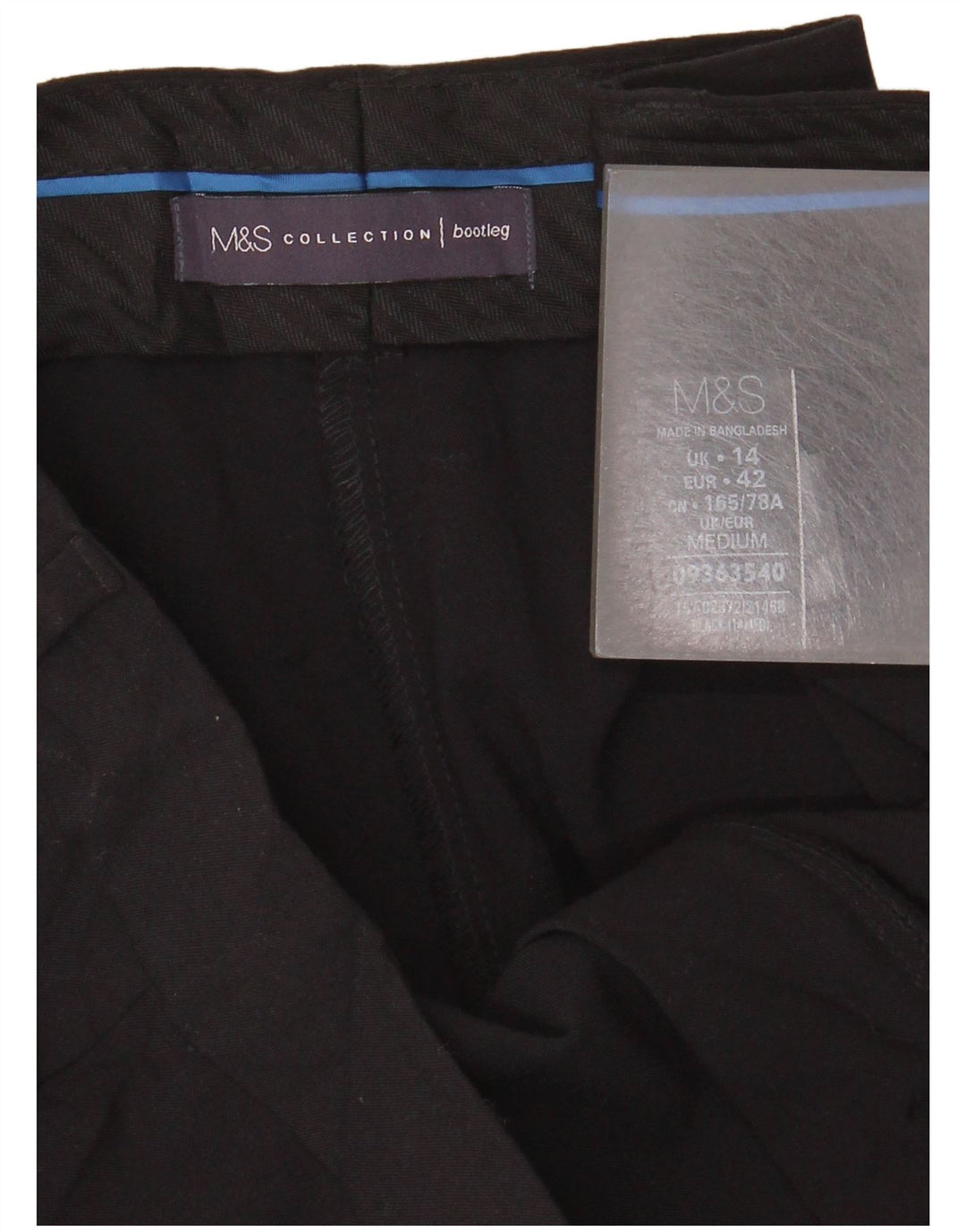 Marks & Spencer Γυναικεία φόρμα μποτάκι Παντελόνι UK 14 Large W34 L30 Μαύρο