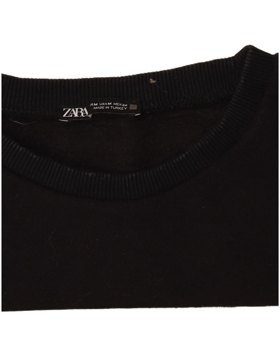 Zara Γυναικείο Φούτερ γραφικό Jumper UK 14 Medium Black