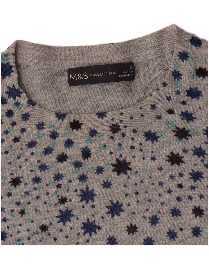 Marks & Spencer Γυναικείο πουλόβερ με λαιμόκοψη UK 12 Medium Grey