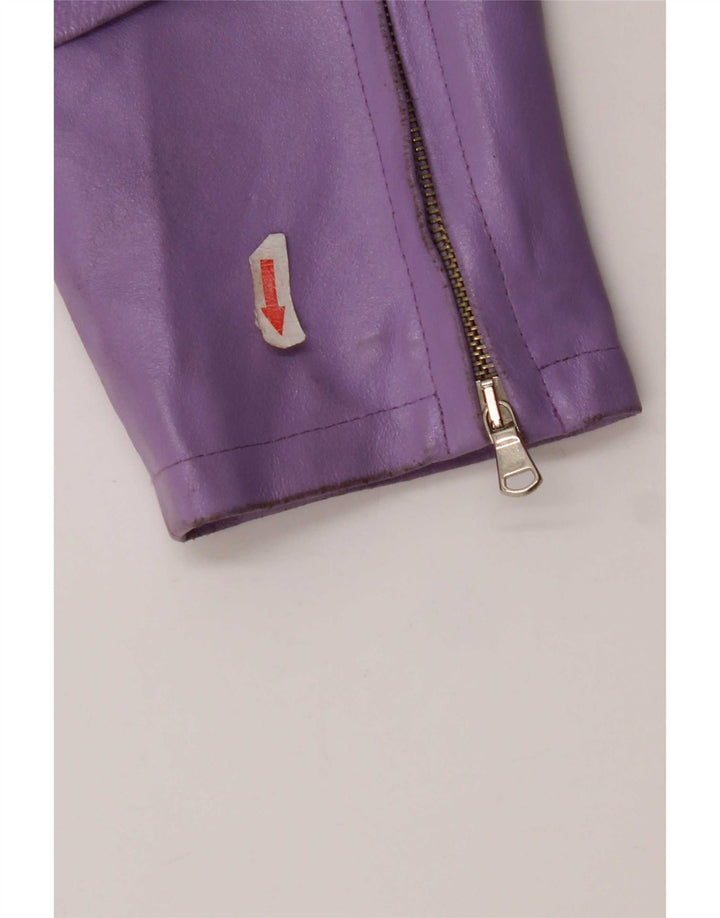 Habana Γυναικείο Δερμάτινο Μπουφάν UK 10 Small Purple Leather
