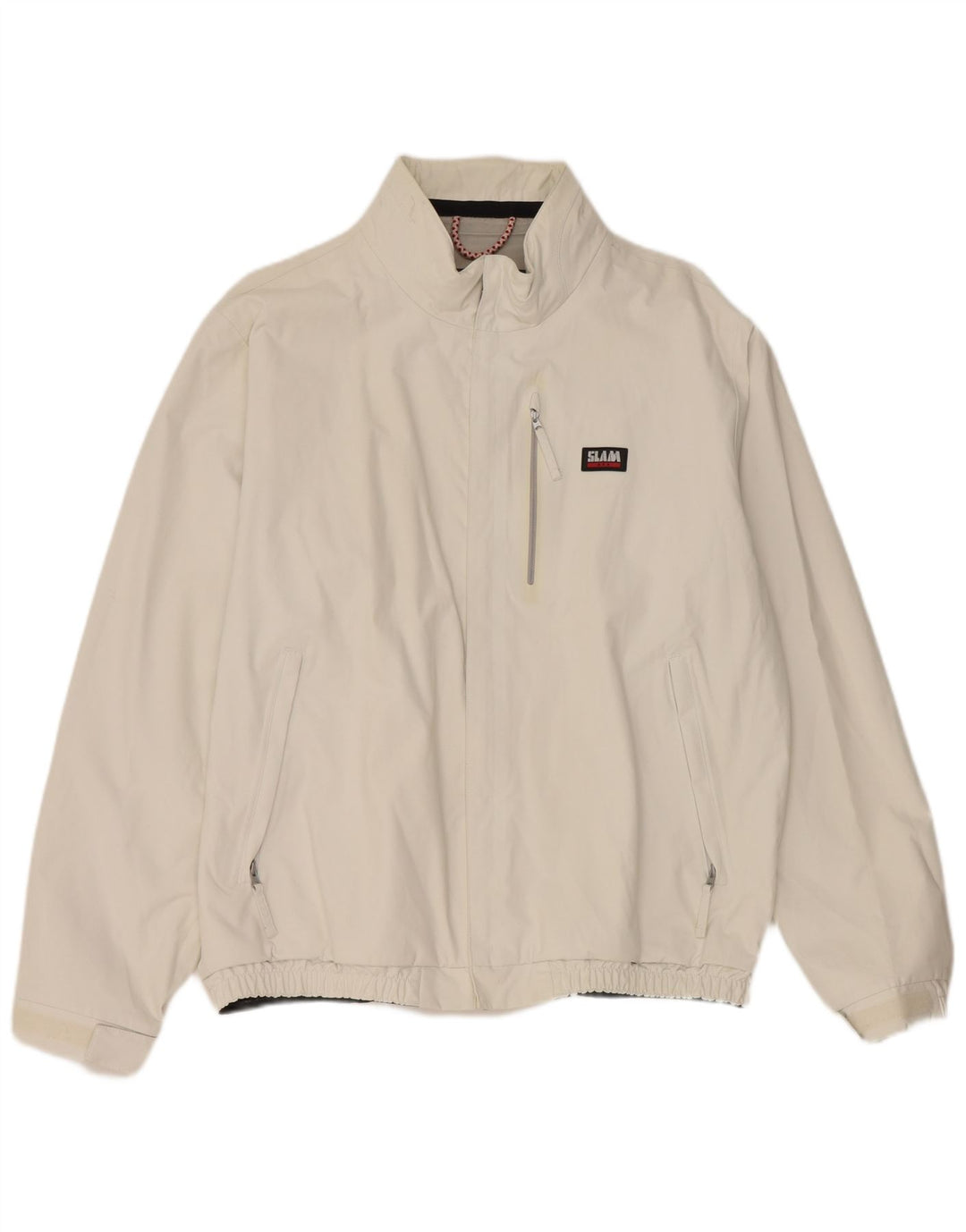 Slam Mens Rain Jacket UK 44 2XL White Nylon
