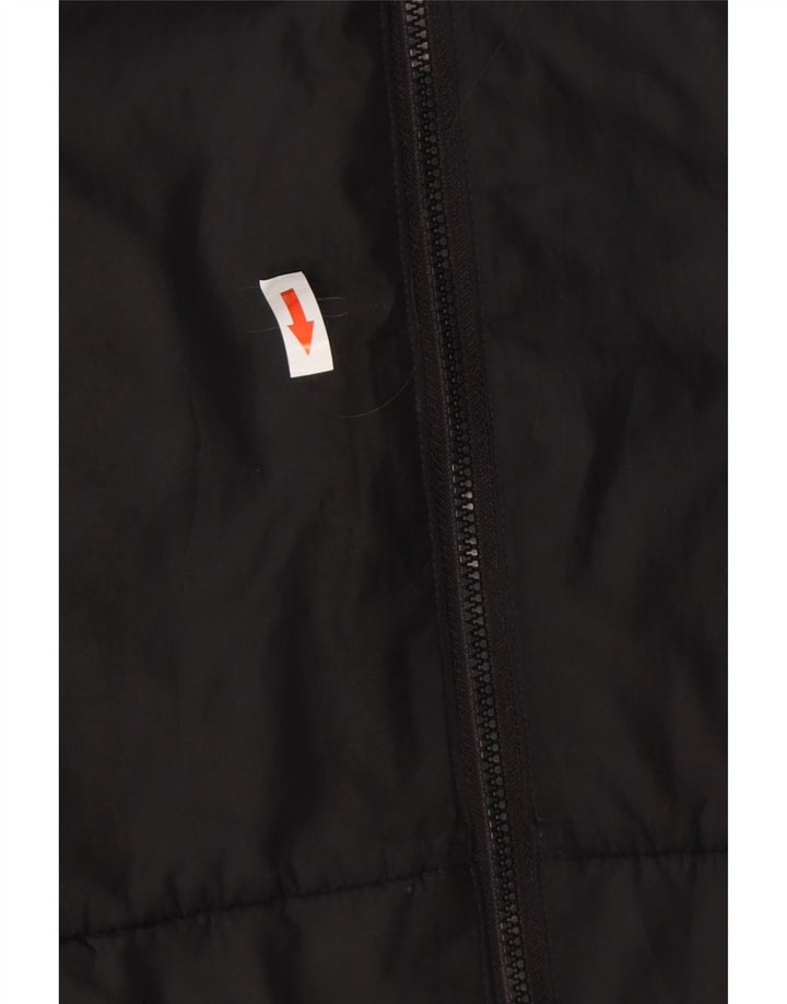 Γυναικείο μπουφάν με κουκούλα Adidas UK 12/14 Μεσαίο μαύρο πολυεστέρα