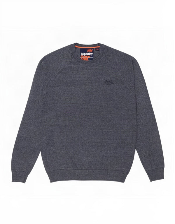 Superdry Ανδρικό πουλόβερ με λαιμόκοψη μεγάλου μεγέθους, βαμβακερό
