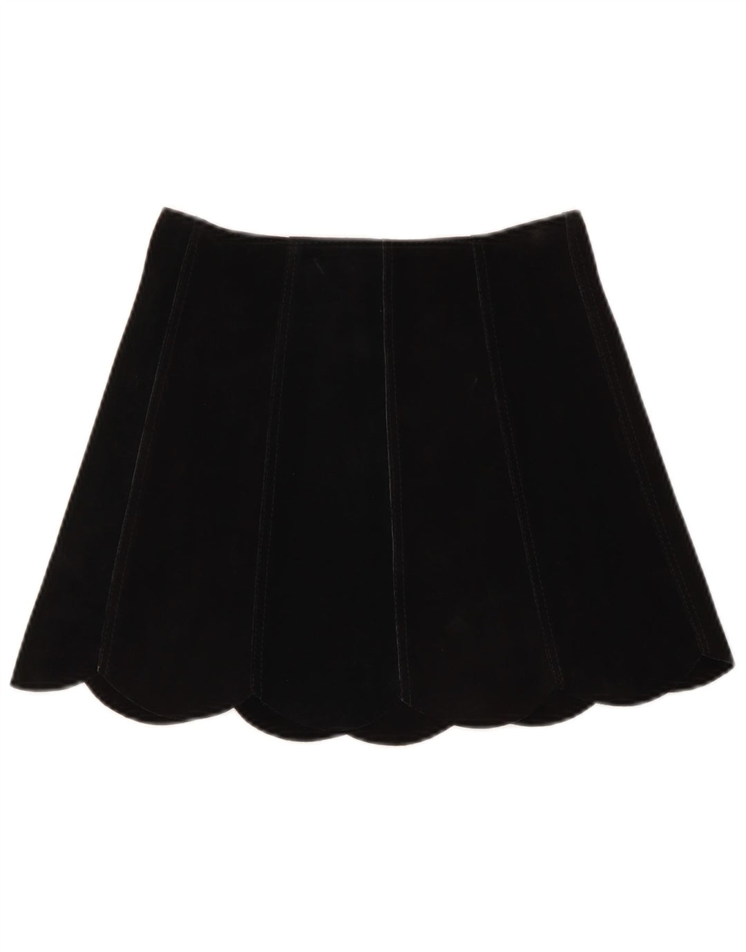 VINTAGE Γυναικεία Suede Mini Φούστα W26 Small Black
