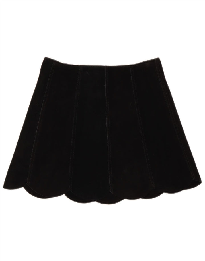 VINTAGE Γυναικεία Suede Mini Φούστα W26 Small Black