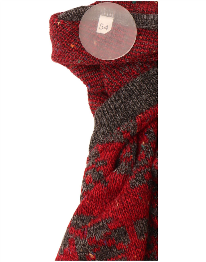 Ανδρικό πουλόβερ Cacharel Paris Crew Neck Jumper IT 54 XL Κόκκινο γεωμετρικό μαλλί