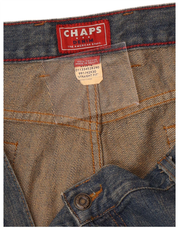 CHAPS Ανδρικό τζιν ίσιο W42 L30 Μπλε βαμβακερό