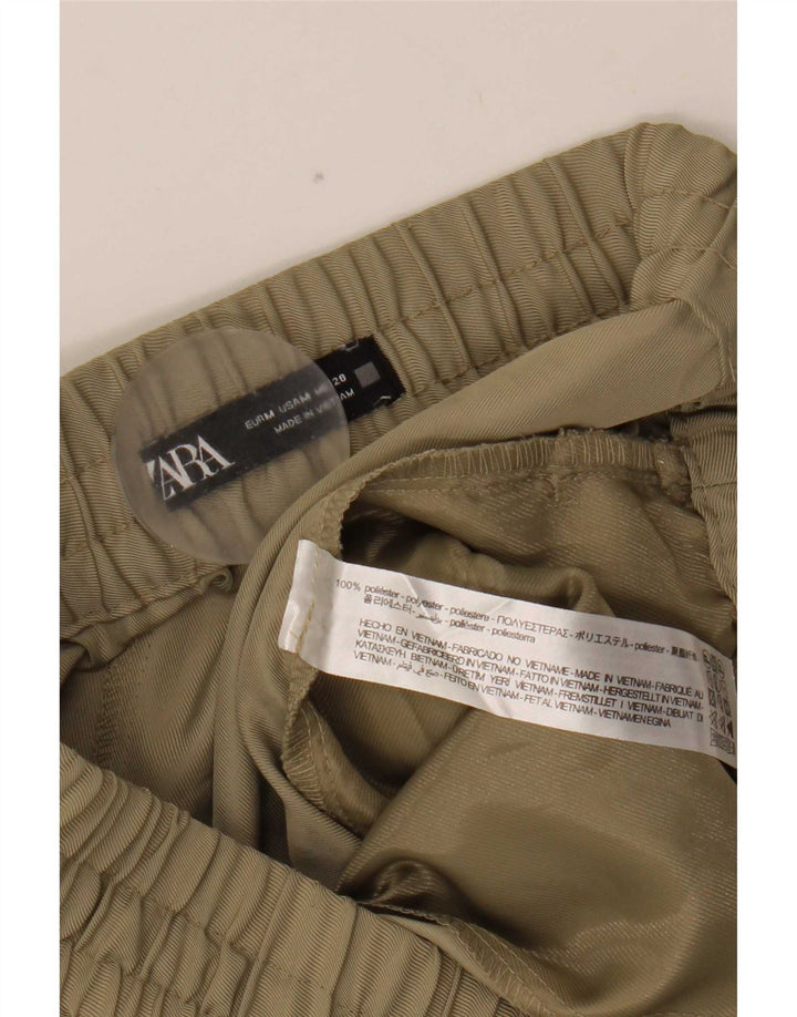 Zara Γυναικείο Joggers Casual Παντελόνι Medium W28 L26 Khaki Polyester