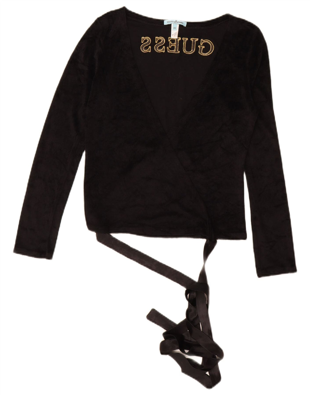 GUESS BY MARCIANO Γυναικεία ζακέτα με γραφικά περιτυλίγματα Top IT 42 Medium Black