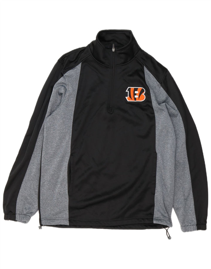 NFL ανδρική φούτερ Cincinnati Bengals γραφική μπλούζα Jumper Μεσαίο Μαύρο