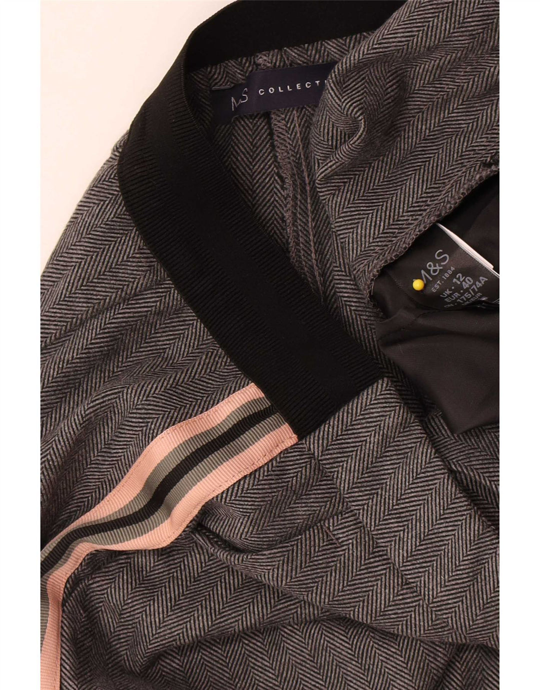 Marks & Spencer γυναικείο παντελόνι UK 12 Medium W30 L26 Grey Pearringe