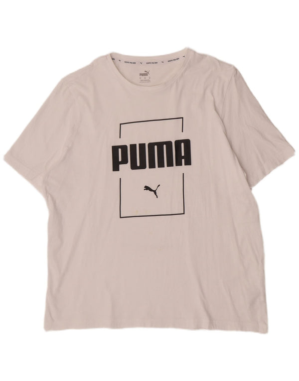 Ανδρικό γραφικό T-Shirt Puma XL Λευκό βαμβακερό
