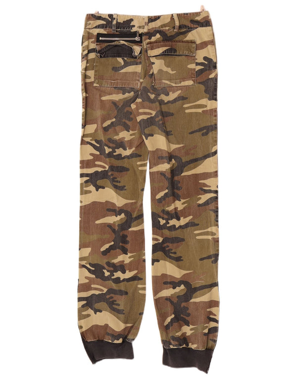 Pinko Womens Joggers Casual Trousers W26 L31 Khaki Camouflage