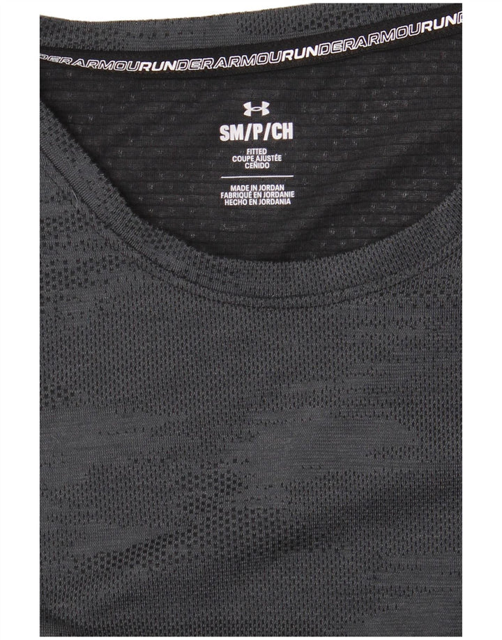 Γυναικείο T-Shirt UNDER Armour Top UK 10 Small Grey