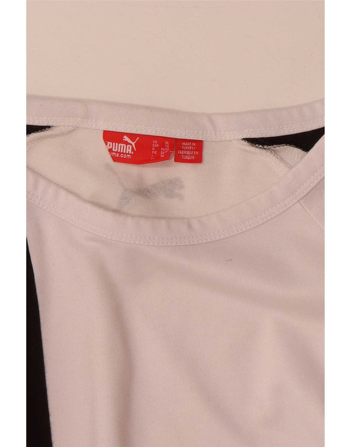 Puma Ανδρικό μακρυμάνικο XL Λευκό Colourblock