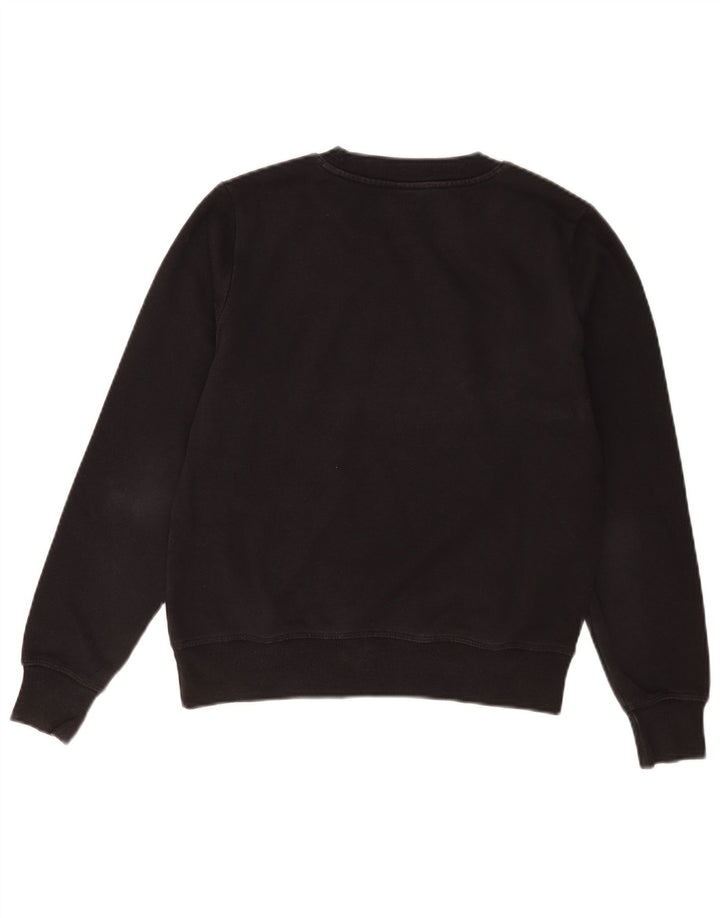 Champion Womens Graphic Oversized Φούτερ Jumper UK 10 Small Black