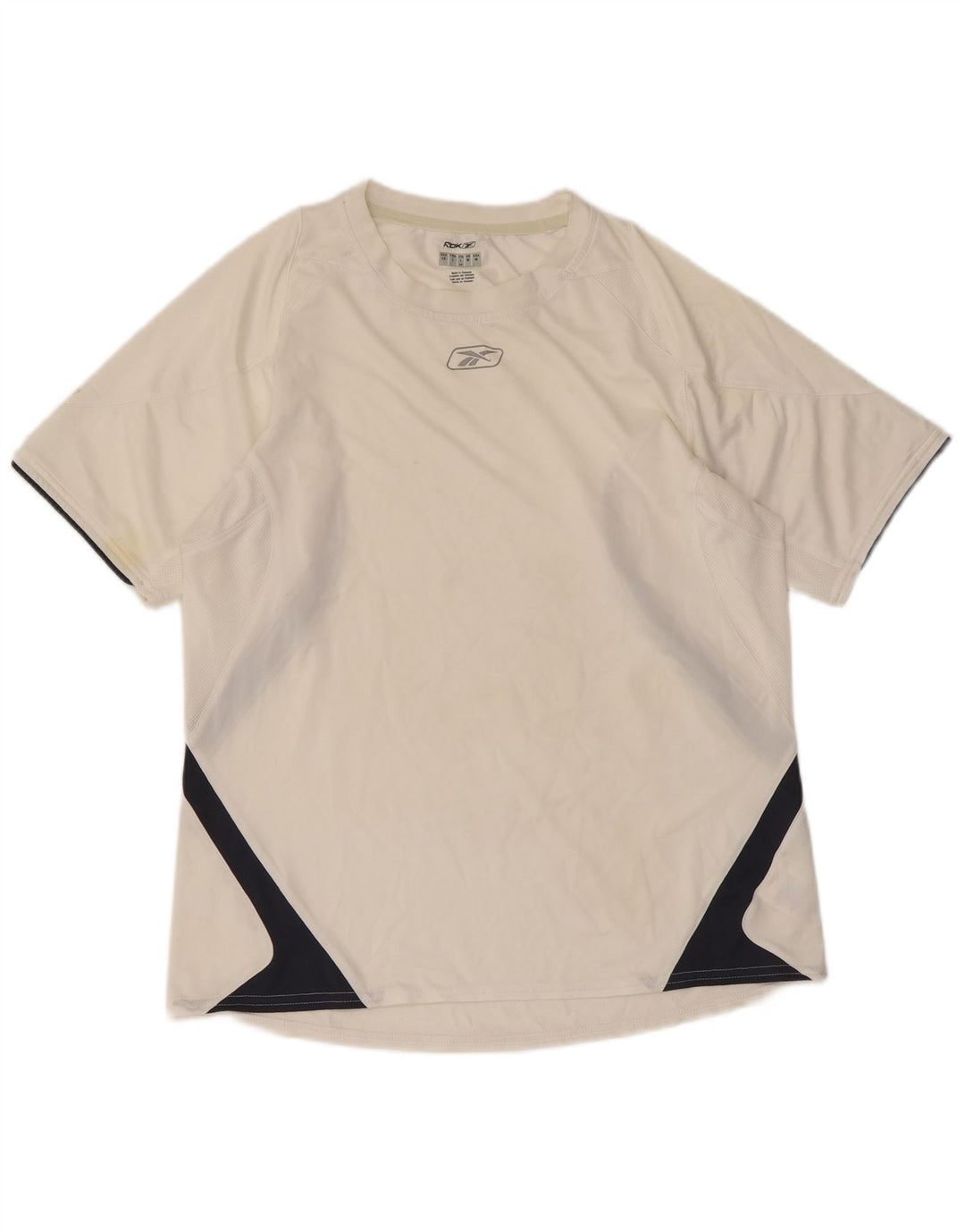 Ανδρικό T-Shirt REEBOK Top Medium White Colorblock Πολυεστέρας