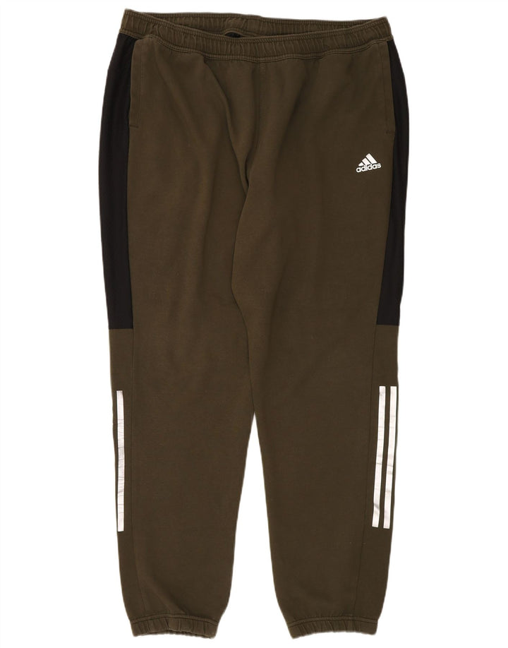 Ανδρική φόρμα ADIDAS Παντελόνι Joggers 2XL Khaki Colorblock Polyester