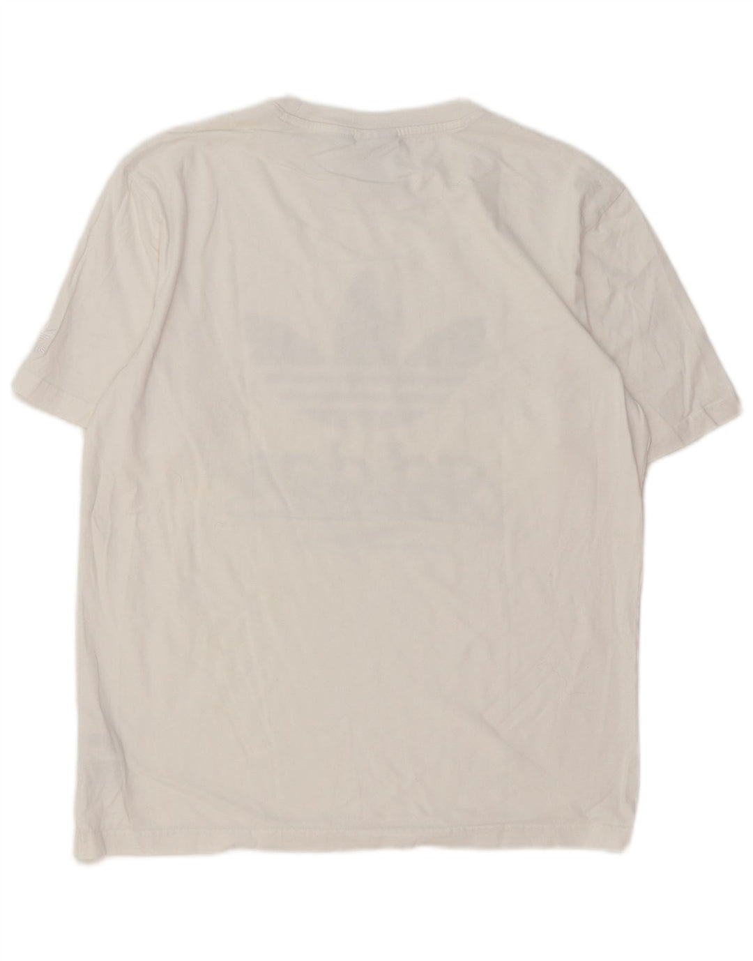 Ανδρικό γραφικό T-Shirt Adidas Top από μεσαίο λευκό βαμβακερό