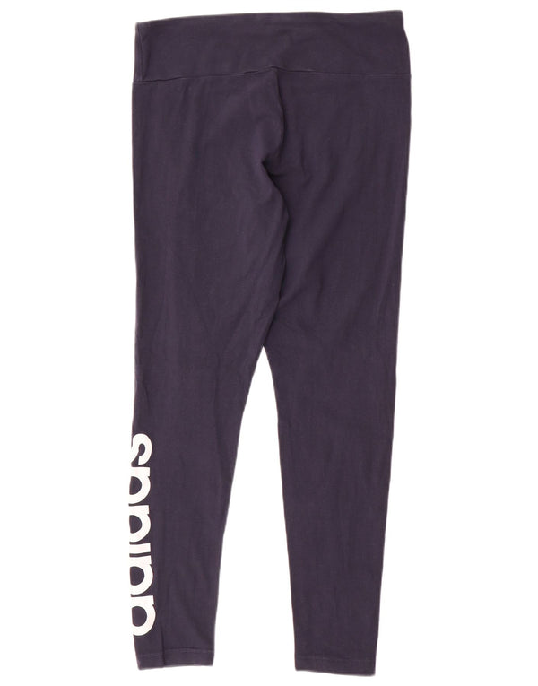 Adidas Γυναικεία γραφικά κολάν UK 16/18 Large Navy Blue