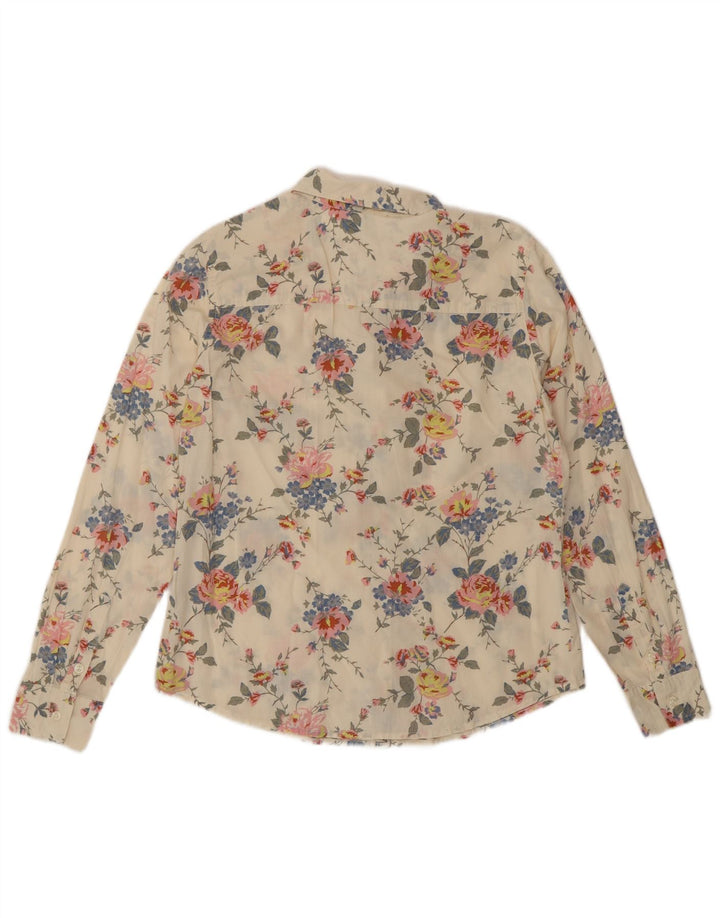 Γυναικείο πουκάμισο Benetton UK 10 Small Off White Floral