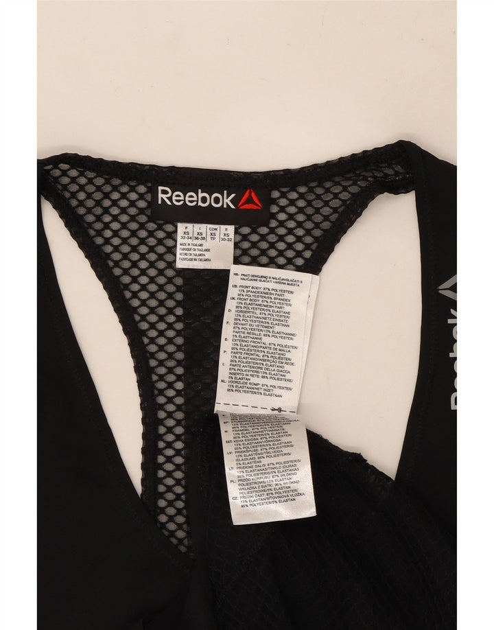 Γυναικείο γιλέκο REEBOK τοπ UK 4 XS μαύρο πολυεστέρα