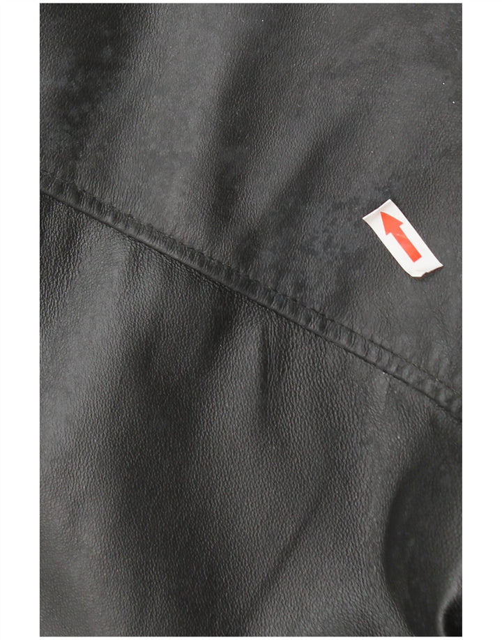 Σε Extenso Ανδρικό Δερμάτινο Παλτό UK 40 Large Black Leather