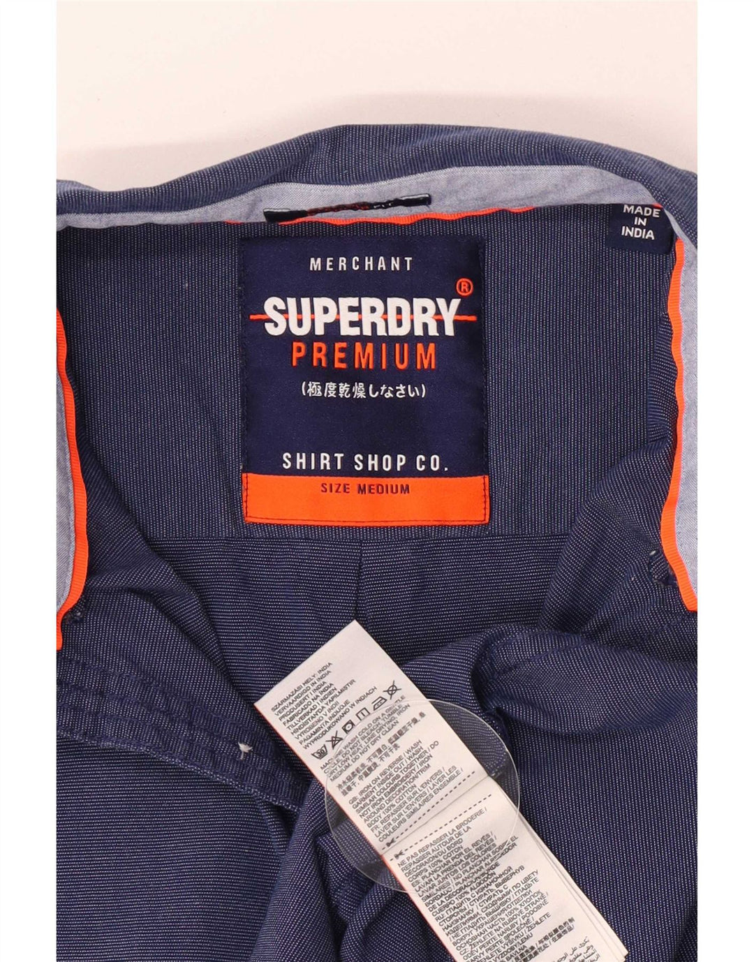 Ανδρικό κοντομάνικο πουκάμισο Superdry, μπλε βαμβακερό