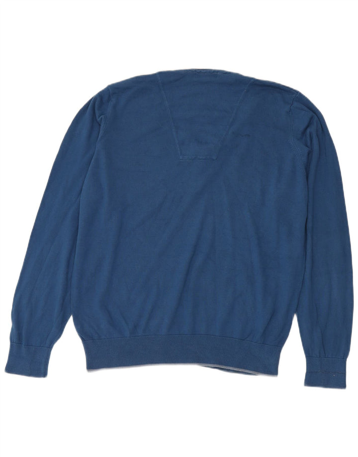 Ανδρικό πουλόβερ Marks & Spencer Autograph V-Neck Jumper Large Blue