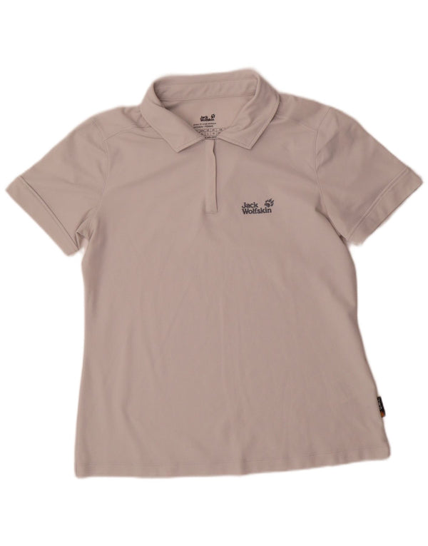 Jack Wolfskin γυναικείο μπλουζάκι πόλο UK 16 Large Grey Polyester
