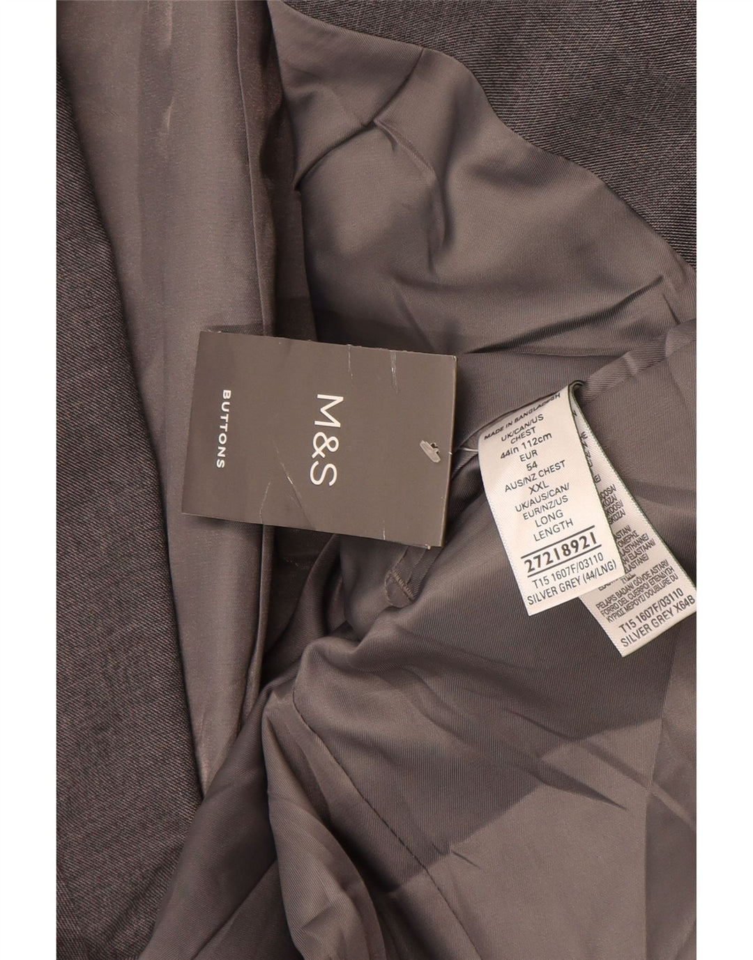 Marks & Spencer Ανδρικό μπουφάν blazer UK 44 XL Grey Polyester