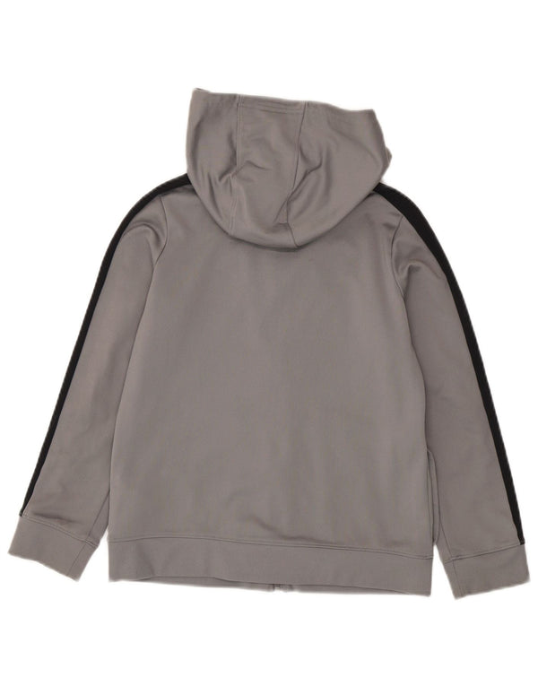 Πουλόβερ Under Armour Boys με φερμουάρ κουκούλα 9-10 ετών, μεσαίο γκρι χρώμα