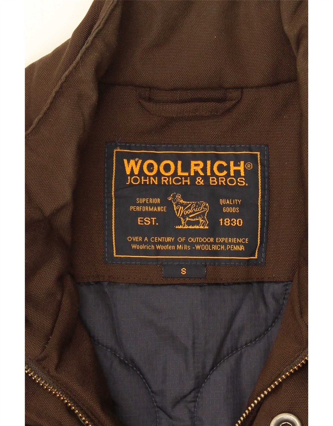 Woolrich Ανδρικό στρατιωτικό τζάκετ ανεμοθραύστη UK 36 Small Khaki Nylon