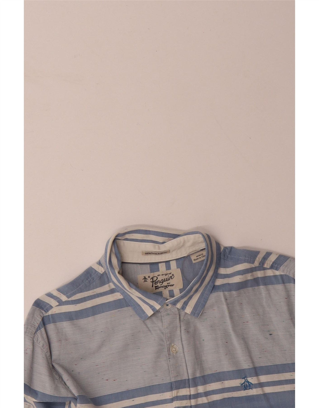 Ανδρικό πουκάμισο PENGUIN Heritage Slim Fit Βαμβακερό μεσαίο μπλε ριγέ