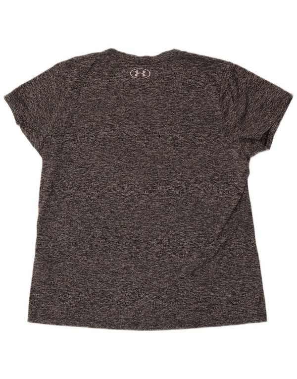 Under Armour Γυναικείο Heat Gear Loose Fit T-shirt Top UK 18 XL Grey Flecked