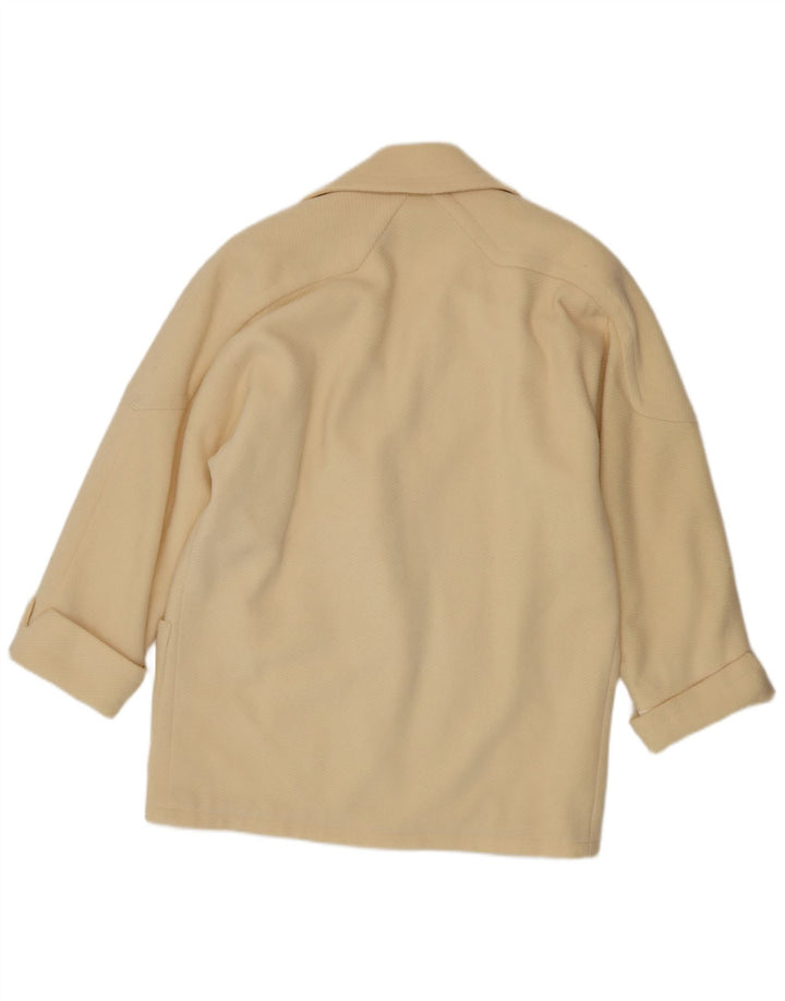 Vintage γυναικείο σακάκι 1 κουμπιού σακάκι UK 18 XL μπεζ μαλλί