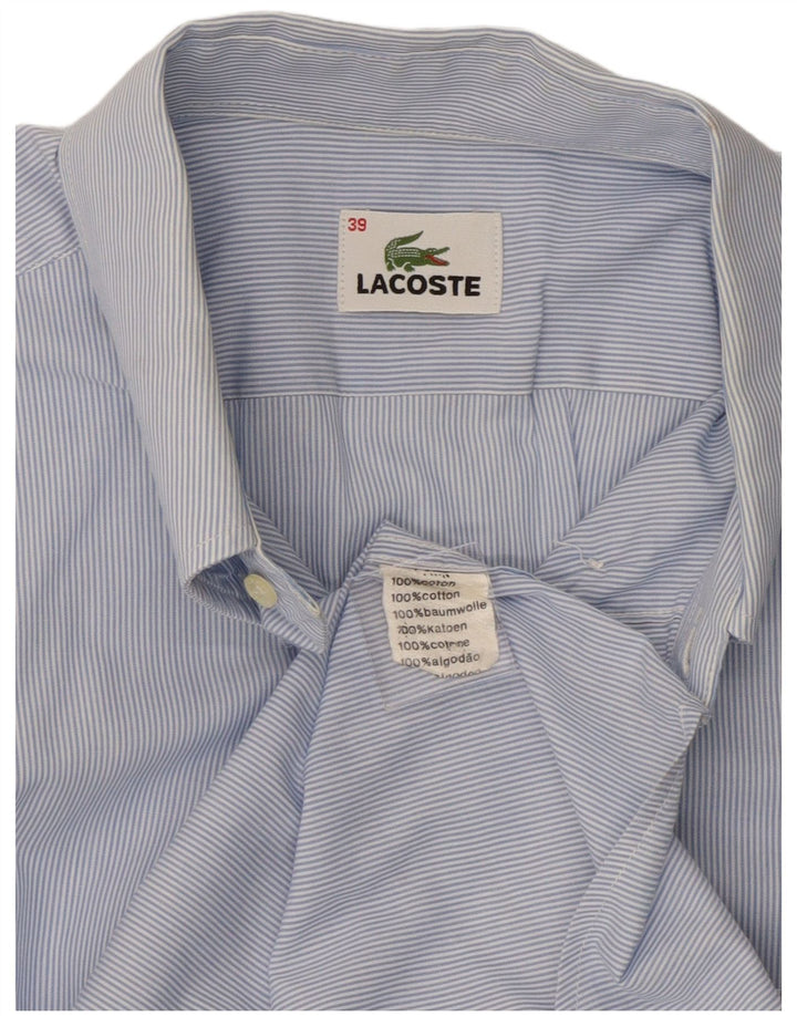 Ανδρικό κοντομάνικο πουκάμισο Lacoste Μέγεθος 39 Βαμβακερό μεσαίο μπλε ρίγες