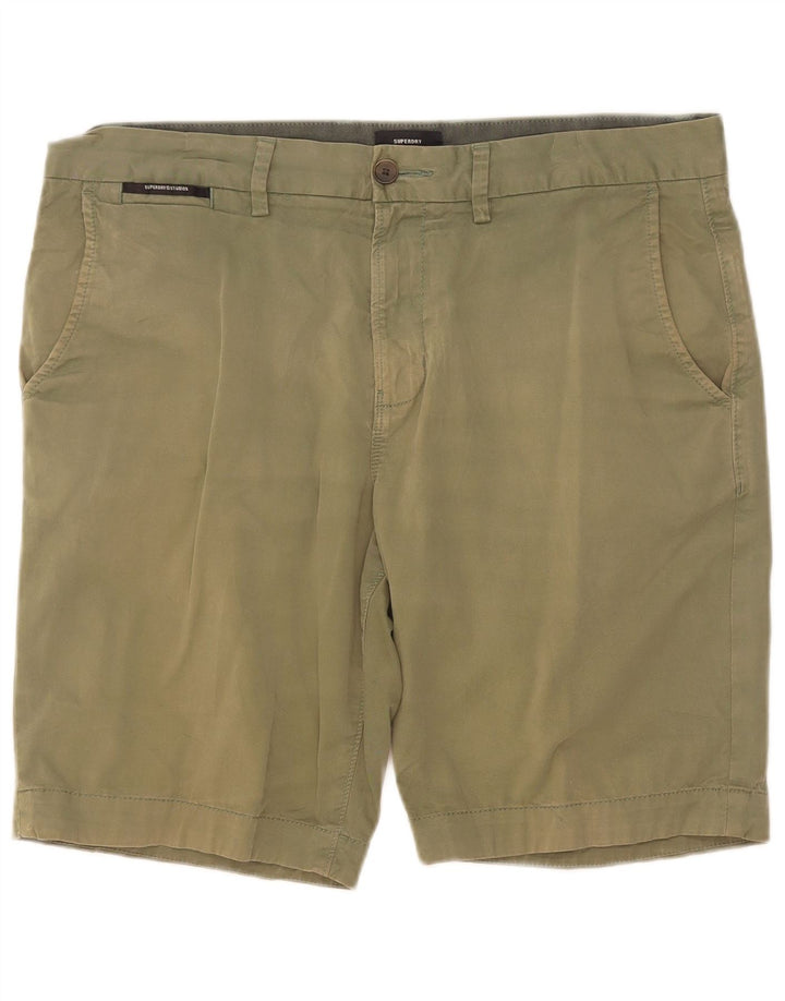 Ανδρικό σορτς Chino Superdry W34 μεγάλο πράσινο βαμβακερό