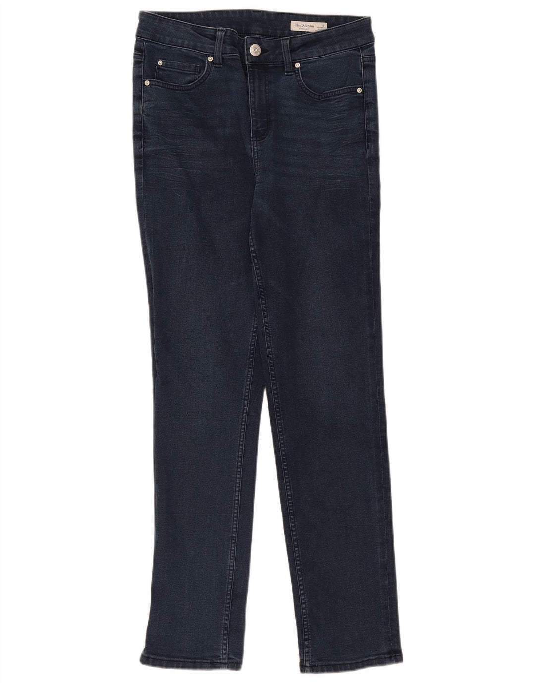 Marks & Spencer Γυναικεία Straight Jeans UK 12 Medium W30 L30 Navy Blue