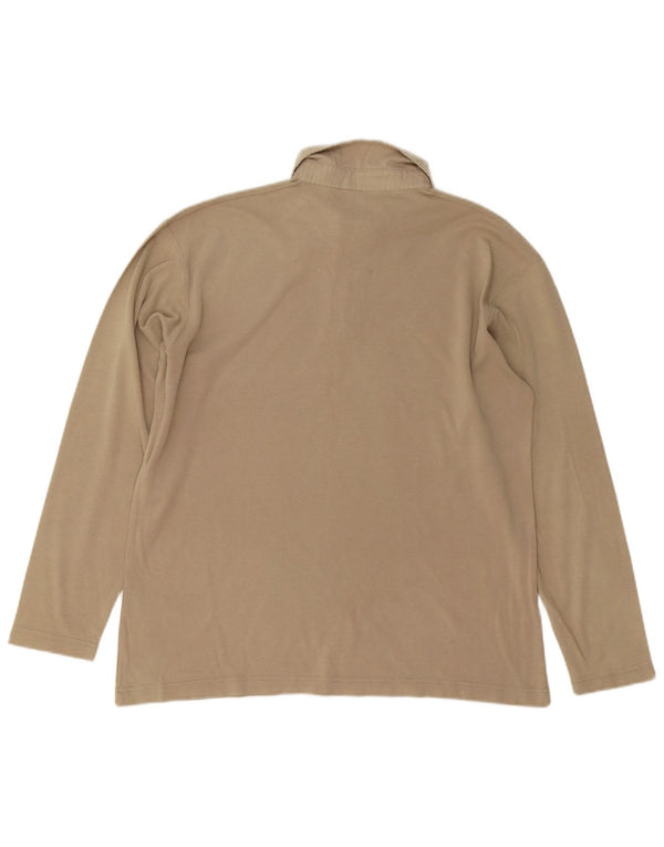 CALVIN KLEIN JEANS Αγόρια μακρυμάνικο μπλουζάκι πόλο 15-16 ετών Μπεζ βαμβακερό