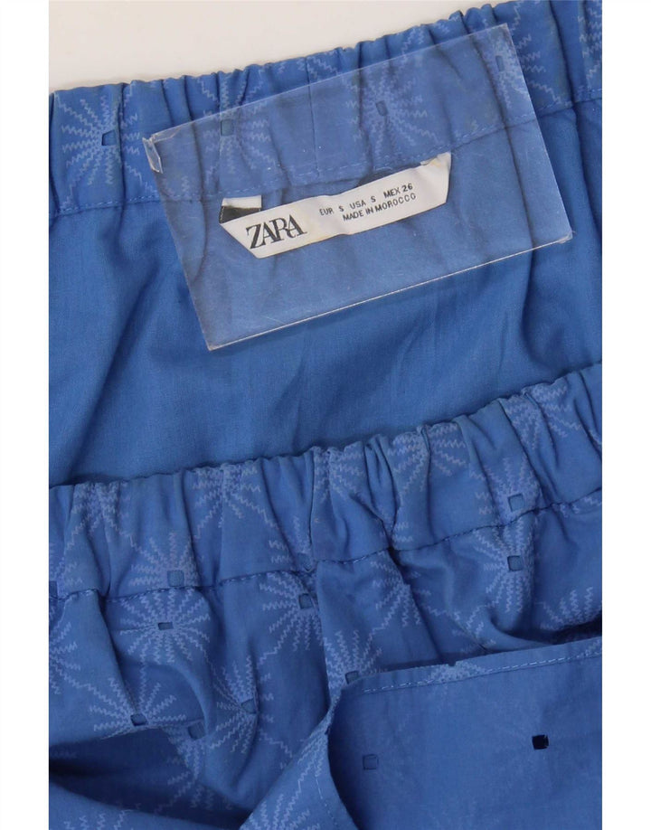 Zara Γυναικείο Mini Off Shoulder φόρεμα UK 10 Small Blue