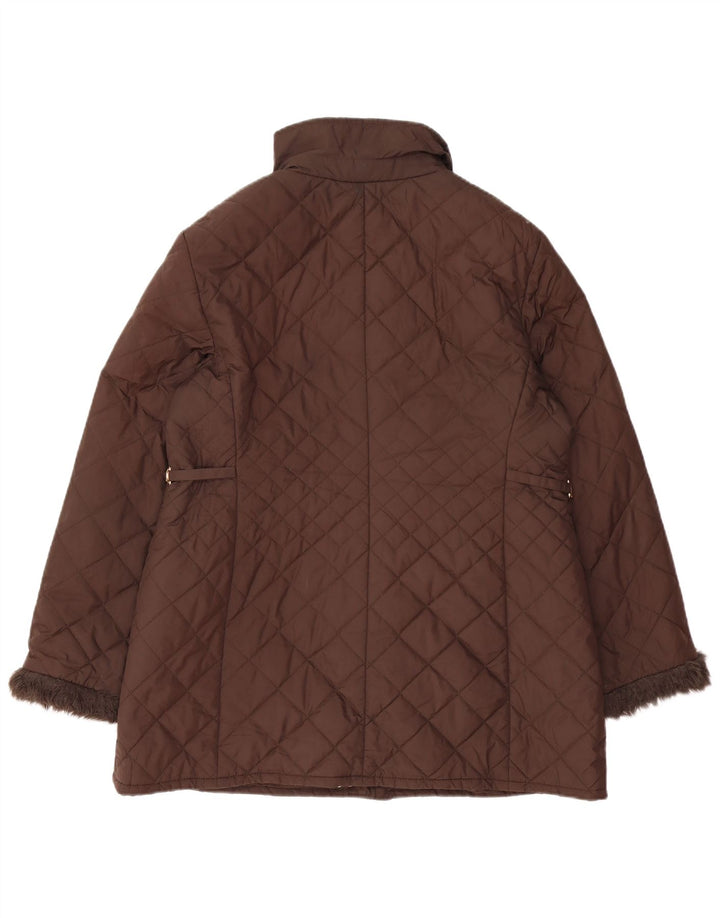 Marks & Spencer Γυναικείο Καπιτονέ μπουφάν UK 16 Large Brown Polyester